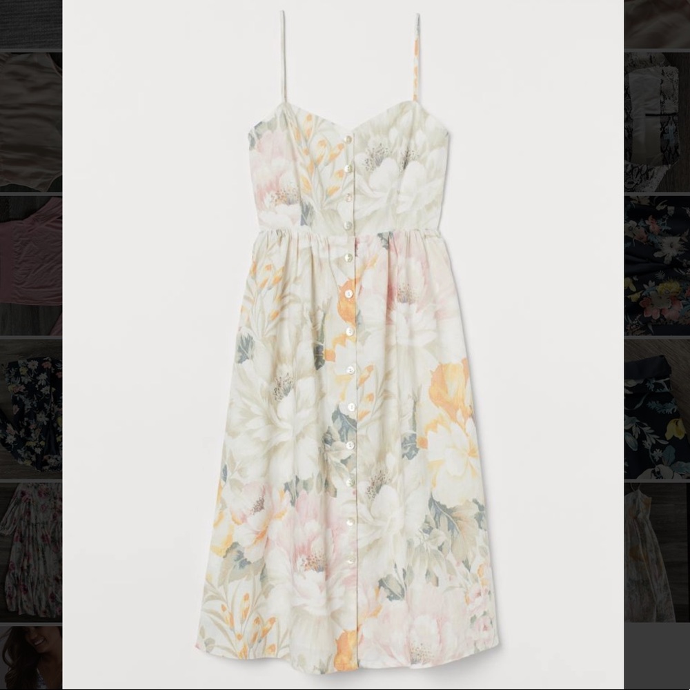 H&M linen floral dress